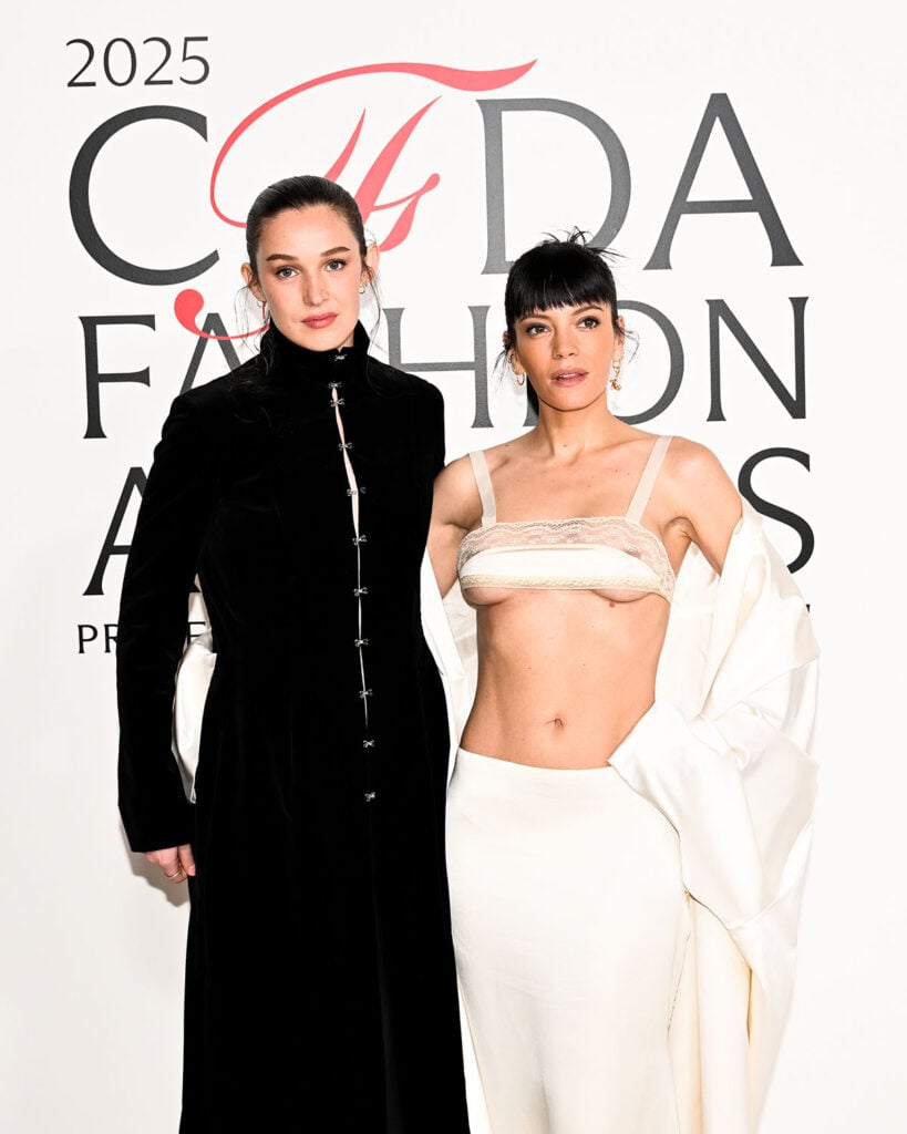 Lily Allen Wore Colleen Allen To The 2025 CFDA Fashion Awards, Lily Allen Colleen Allen 2025 CFDA Fashion Awards red carpet, Colleen Allen CFDA nominee, Lily Allen West End Girl album, Lily Allen sheer dress CFDA red carpet, Lily Allen areolas, 