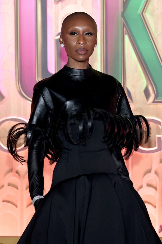 Cynthia Erivo Wore Balenciaga To The 'Wicked: For Good' New York Premiere, Cynthia Erivo, Wicked: For Good New York premiere red carpet, Custom Balenciaga, Balenciaga Spring 2026, Pierpaolo Piccioli Balenciaga debut, Elphaba, New York premiere, Wicked press tour fashion,