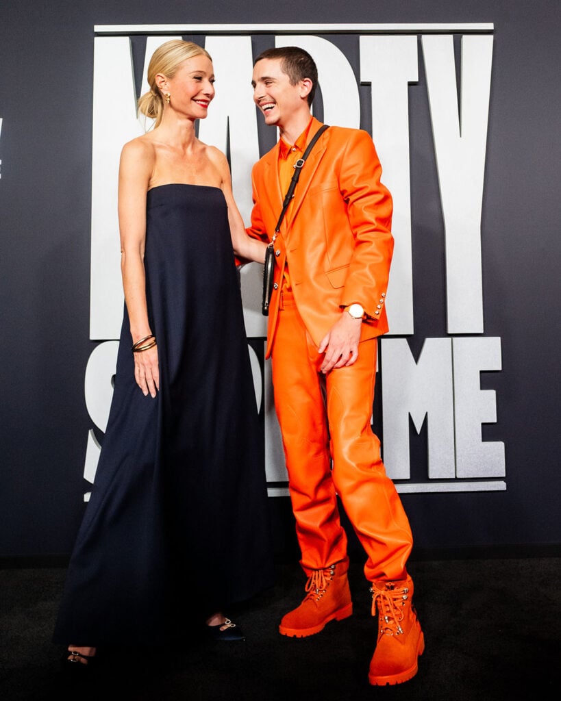 Marty Supreme LA premiere, Gwyneth Paltrow GWYN Capsule Collection, Broome dress, Odessa A’zion Marc Jacobs Fall 2018, Tyler the Creator fashion, A24 premiere style, celebrity red carpet, Marty Supreme style roundup
