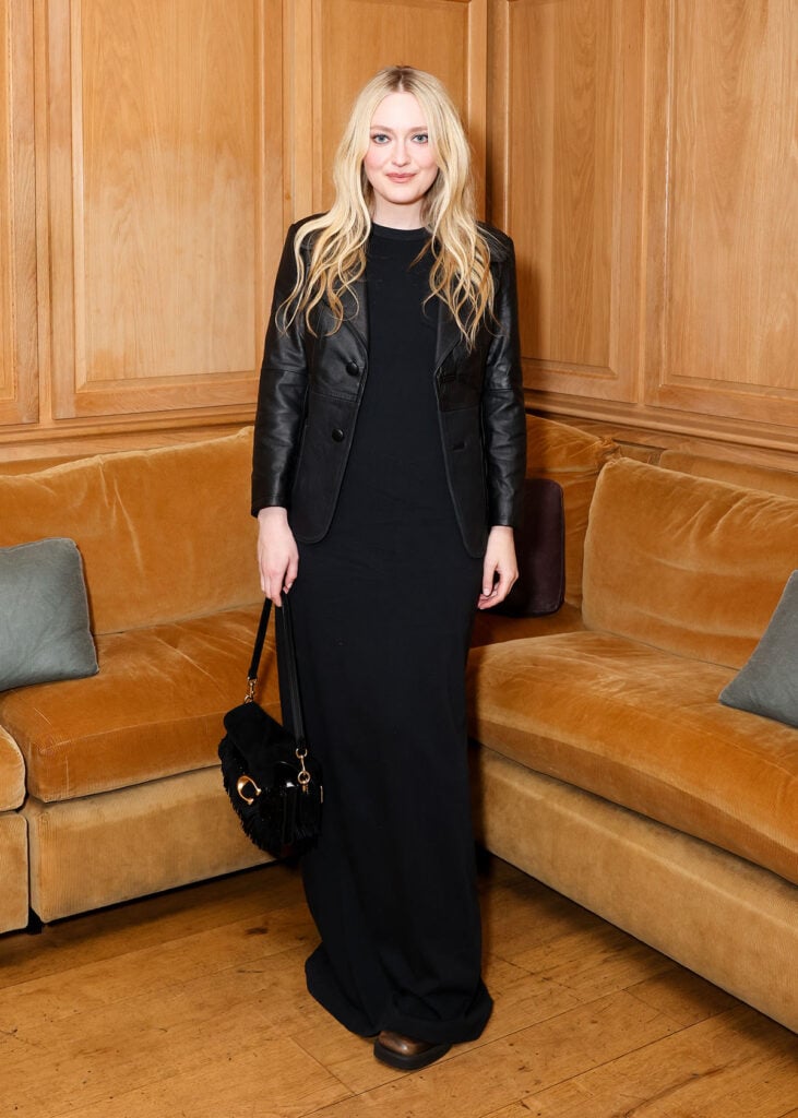 Elle Fanning Coach, Dakota Fanning Coach, Storm Reid Coach, Sentimental Value screening, Coach event LA, Stuart Vevers, Coach Tabby bag, Coach red carpet, Coach celebration, Los Angeles screening