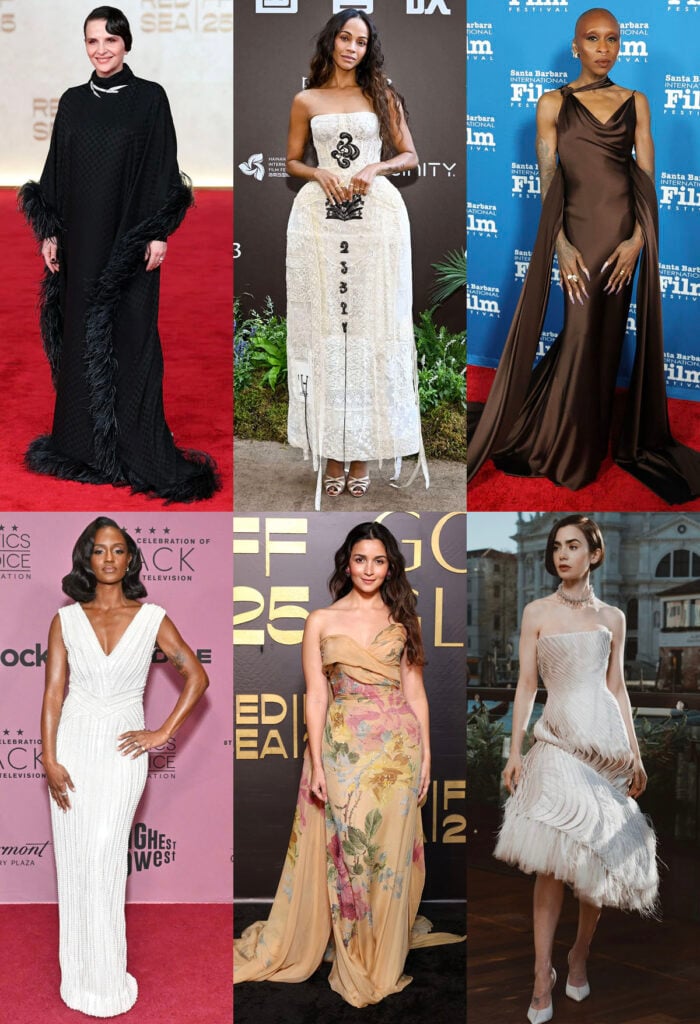 Olivia Culpo's Cecilie Bahnsen Alexa Puff-Sleeve Flared Mini Dress