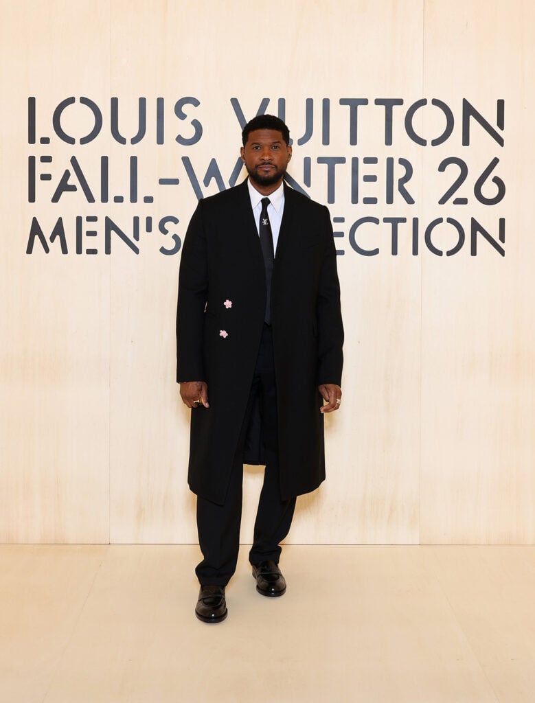 Usher attends the Louis Vuitton Menswear Fall/Winter 2026-2027 show as part of Paris Fashion Week 