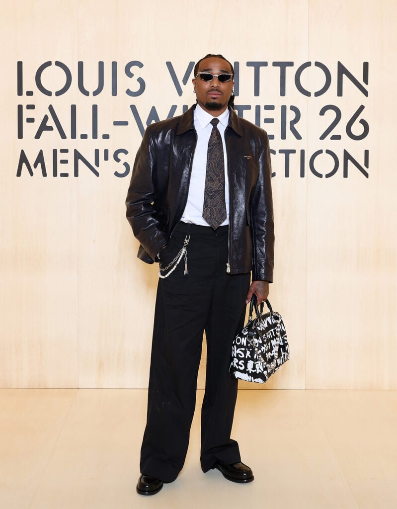 Quavo attends the Louis Vuitton Menswear Fall/Winter 2026-2027 show as part of Paris Fashion Week