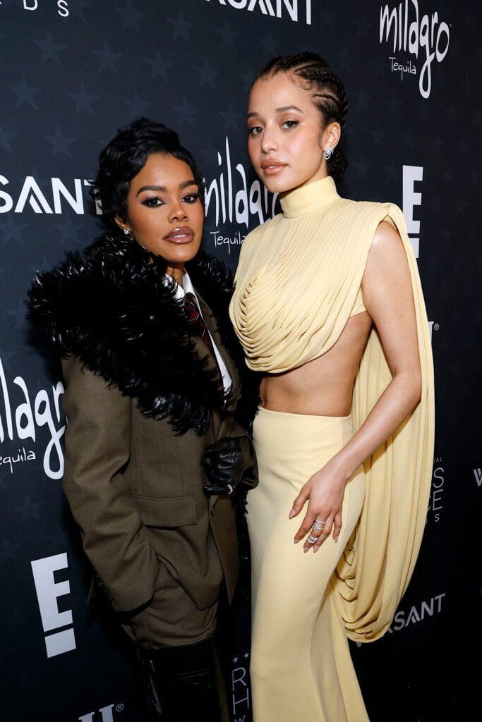 Teyana Taylor Wore Saint Laurent To The 2026 Critics' Choice Awards, Teyana Taylor, 2026 Critics Choice Awards red carpet, Saint Laurent Fall 2025 menswear, Teyana Taylor Saint Laurent, Critics Choice Awards fashion, women in menswear red carpet