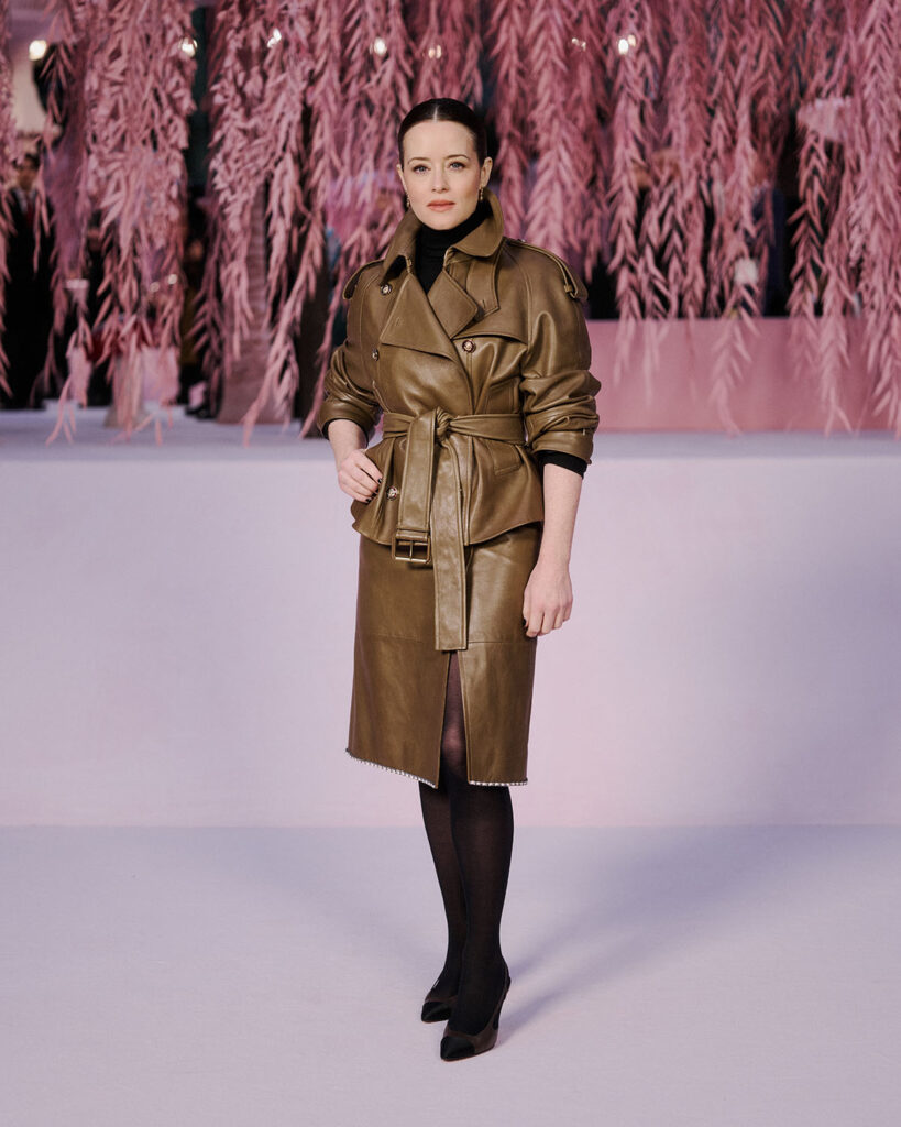 Claire Foy attends the Chanel Haute Couture Week Spring/Summer 2026 show as part of Paris Fashion Week