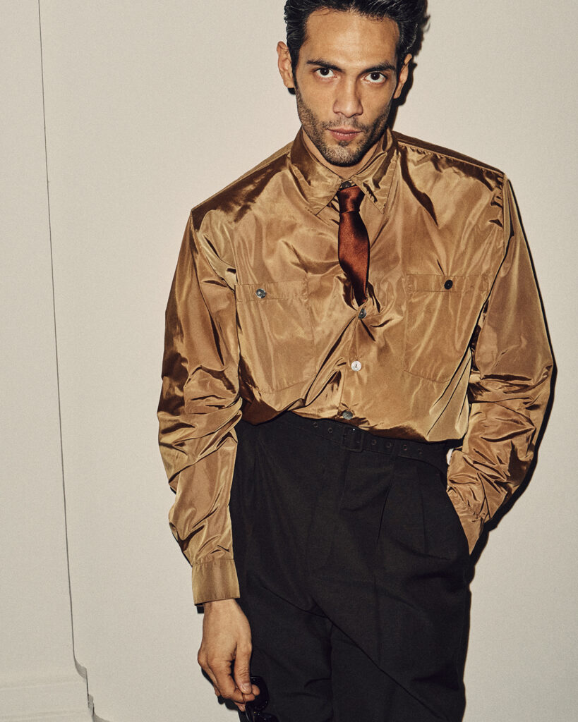 Diego Calva, Saint Laurent front row, Paris Fashion Week, Spring 2026 menswear, laid-back tailoring, actor fashion, Saint Laurent menswear