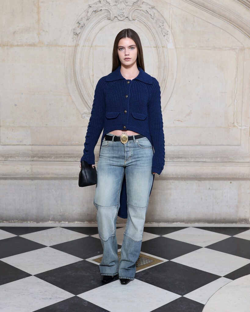 Florence Hunt attends the Dior Homme Menswear Fall/Winter 2026-2027 show as part of Paris Fashion Week