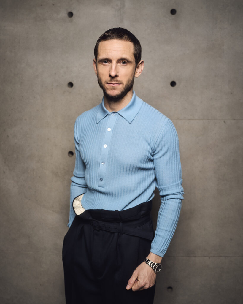 Jamie Bell, Saint Laurent front row, Paris Fashion Week, classic menswear, tailored suit, understated style