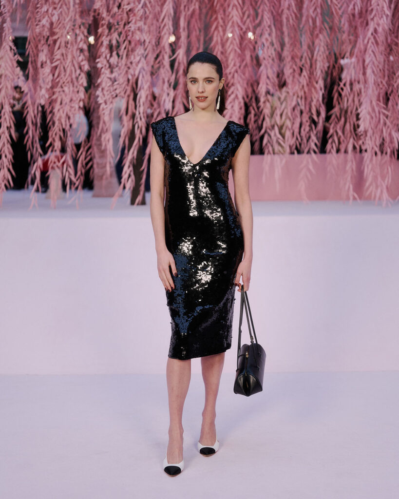 Margaret Qualley attends the Chanel Haute Couture Week Spring/Summer 2026 show as part of Paris Fashion Week
