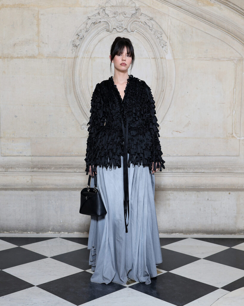 Mia Goth attends the Dior Homme Menswear Fall/Winter 2026-2027 show as part of Paris Fashion Week 