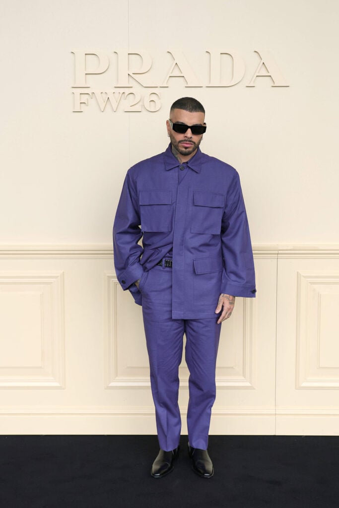 Kevin Costner, Jack O’Connell, Tom Blyth, Hudson Williams, Damson Idris, Nicholas Hoult, Louis Partridge, Rauw Alejandro, James Norton, Milan Fashion Week menswear, Paris Fashion Week menswear, menswear front row celebrities, fashion week menswear style, Brioni menswear, Armani menswear, Prada menswear, Tod’s menswear