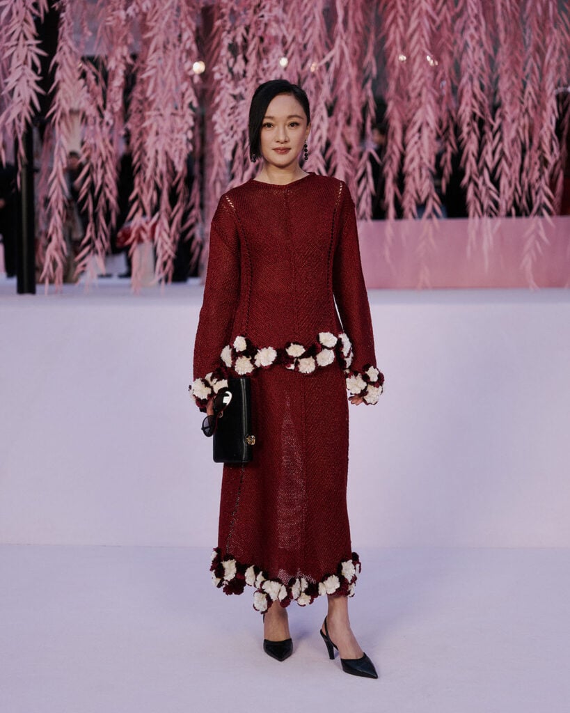 Zhou Xun attends the Chanel Haute Couture Week Spring/Summer 2026 show as part of Paris Fashion Week