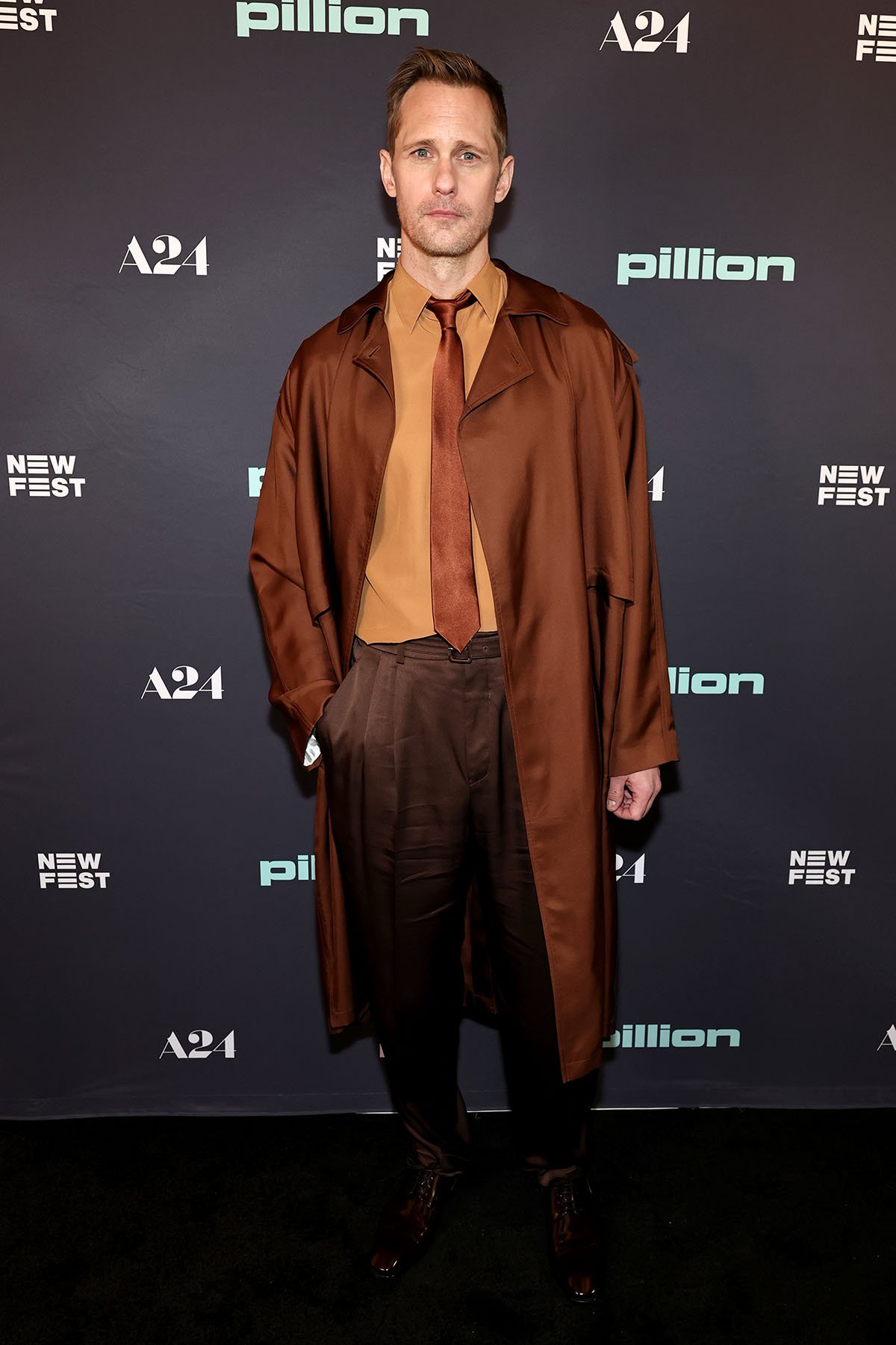 Alexander Skarsgård Wore Saint Laurent To The ‘Pillion’ New York Screening