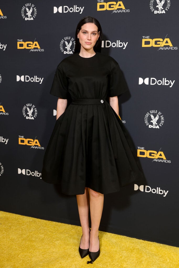 Eva Victor attends the 78th Annual Directors Guild of America Awards, Eva Victor, Eva Victor DGA Awards 2026, Eva Victor Prada, Prada Spring 2026, Danielle Goldberg stylist