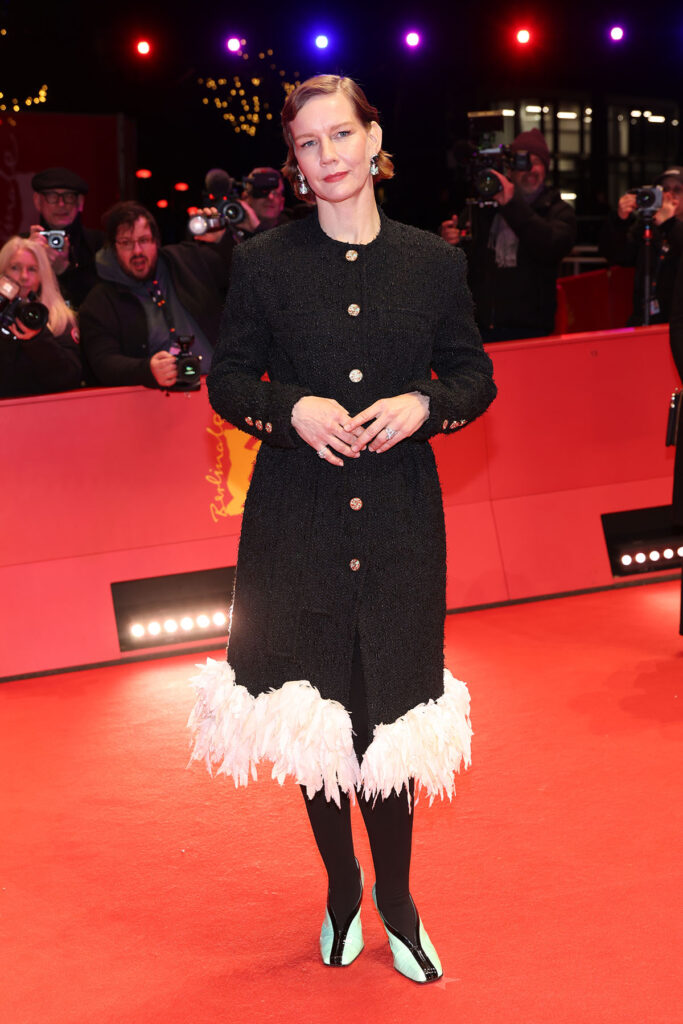 Sandra Hüller, Chanel Pre-Fall 2026, Chanel Spring 2026, Berlin Film Festival, Rose premiere, Chanel tweed coat, Chanel checked jacket, Chanel High Jewelry, red carpet fashion