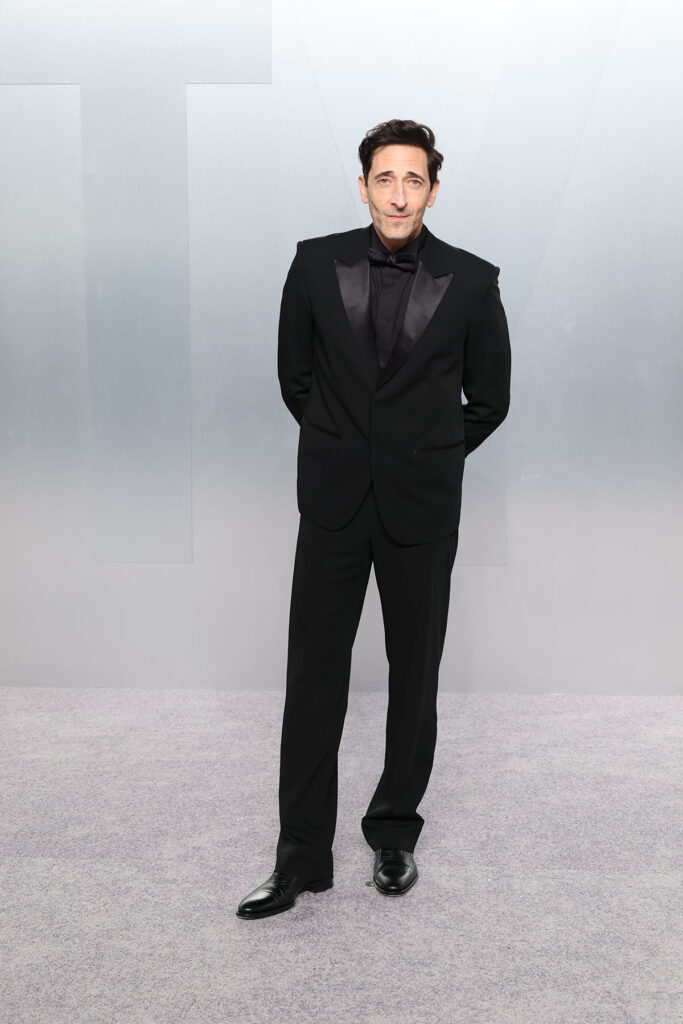 Adrien Brody Vanity Fair Oscar Party 2026, Adrien Brody Oscars after party red carpet, Gucci Adrien Brody Vanity Fair Oscar Party