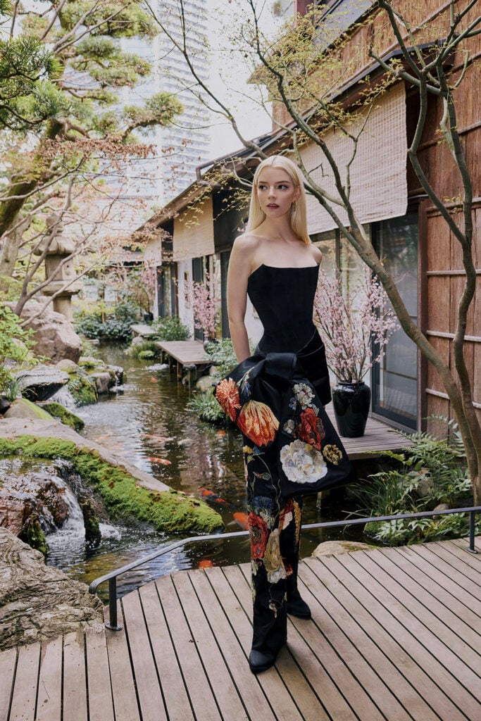 Anya Taylor-Joy Wore Givenchy by Sarah Burton Promoting 'The Super Mario Galaxy Movie' In Tokyo, Anya Taylor-Joy Tokyo press tour, Anya Taylor-Joy Givenchy Fall 2026, The Super Mario Galaxy Movie Tokyo fashion, Givenchy Tokyo press tour red carpet, Anya Taylor-Joy floral press tour style