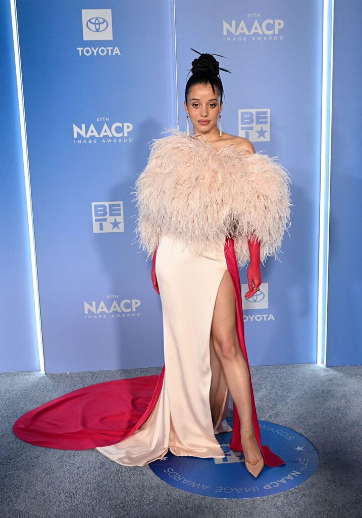Amal Clooney Stuns in Pearl Tamara Ralph Dress at the Tony Awards