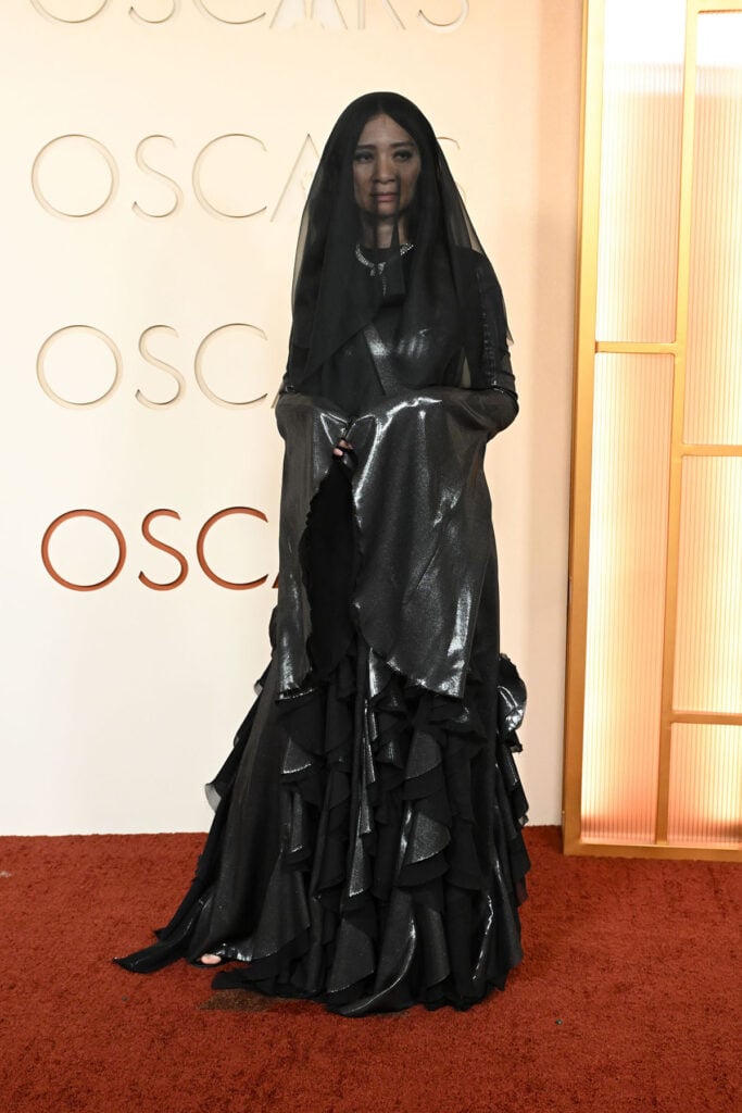 Chloé Zhao Oscars 2026 red carpet, Chloé Zhao Academy Awards 2026, Chloé Zhao Oscars dress, Oscars 2026 red carpet Chloé Zhao, Chloé Zhao Oscars fashion, designer Chloé Zhao Oscars look