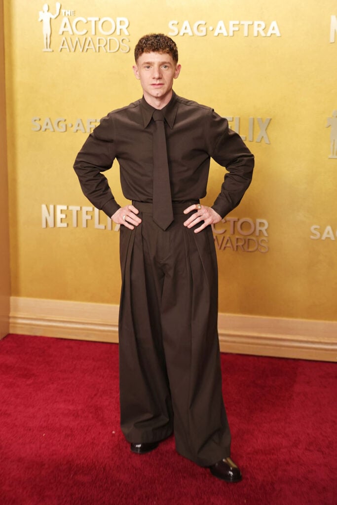 Chris Perfetti 2026 SAG Awards, Chris Perfetti SAG Awards red carpet 2026, Chris Perfetti SAG Awards menswear, Chris Perfetti Tibi SAG Awards suit, Tibi Chris Perfetti SAG Awards look, SAG Awards red carpet Chris Perfetti style
