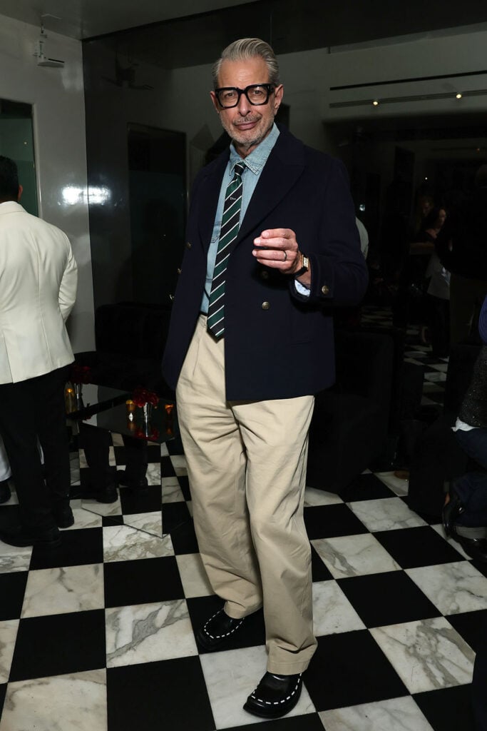 Jeff Goldblum, W Magazine Dior dinner Oscars, Dior menswear tailoring, Oscars weekend red carpet, Dior celebrity style