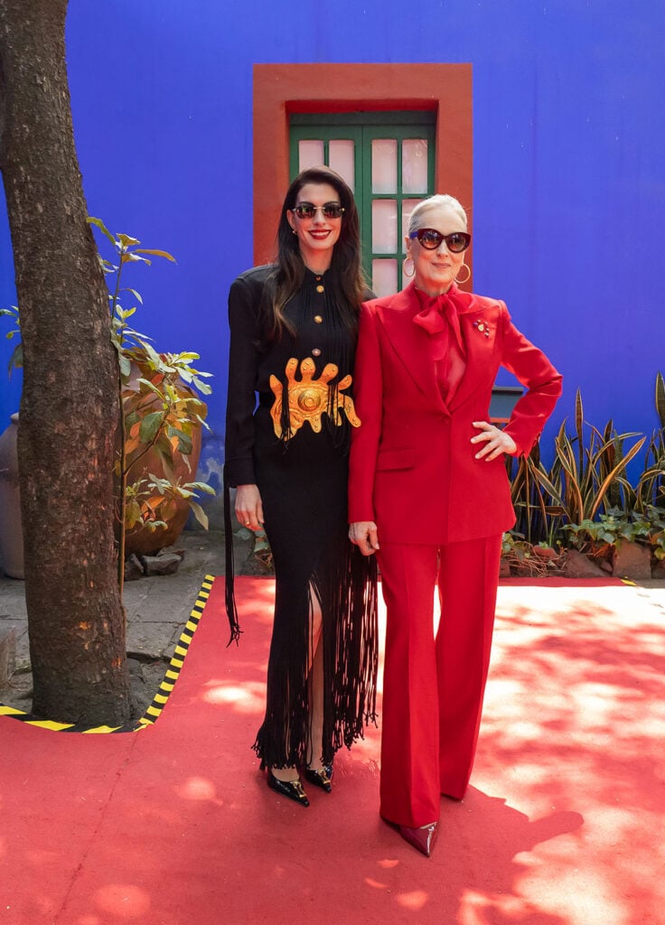 Anne Hathaway The Devil Wears Prada 2 Mexico City, Meryl Streep The Devil Wears Prada 2 press tour, Mexico City press tour red carpet, Anne Hathaway Schiaparelli Fall 2025, Meryl Streep Dolce & Gabbana Mexico City, Schiaparelli Mexico City event, Dolce & Gabbana Mexico City event