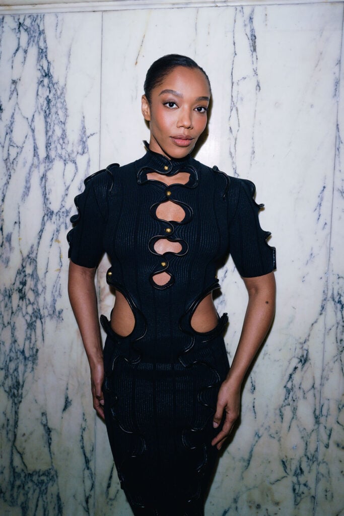 Naomie Ackie Schiaparelli V&A London event, Schiaparelli exhibition V&A red carpet Naomie Ackie, Schiaparelli Fall 2026 Naomie Ackie London