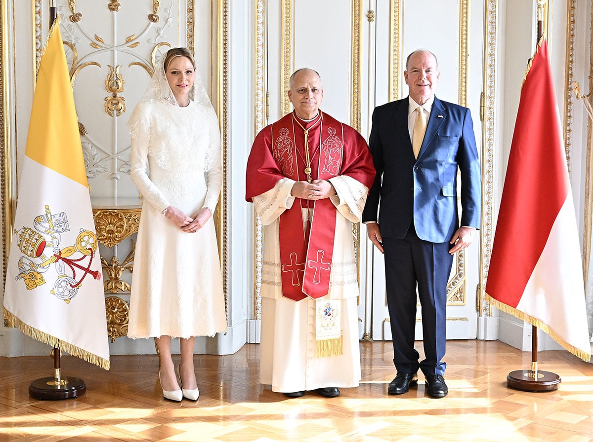 Princess Charlene of Monaco Wore Elie Saab For Pope Leo XIV’s Historic Visit