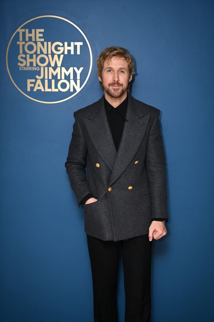 Ryan Gosling Jimmy Fallon appearance, Ryan Gosling Tonight Show Jimmy Fallon, Ryan Gosling Project Hail Mary promotion, Ryan Gosling Tonight Show fashion, Tonight Show starring Jimmy Fallon celebrity style, Tonight Show red carpet style, Gucci Tonight Show Jimmy Fallon, Gucci Ryan Gosling Tonight Show appearance