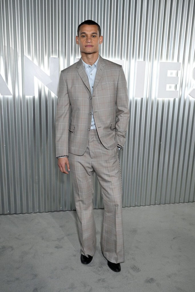 Tyriq Withers Vanity Fair Vanities Night, Tyriq Withers Bar Marmont Vanity Fair event, Tyriq Withers red carpet look Los Angeles, Vanity Fair Vanities Night red carpet Tyriq Withers, Tyriq Withers checked suit Vanity Fair Vanities Night, Tyriq Withers menswear Vanity Fair Vanities Night
