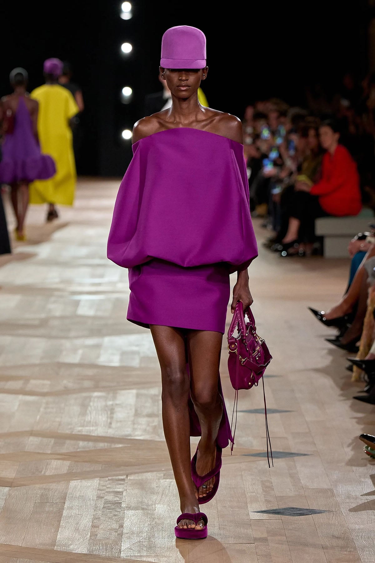 Balenciaga Spring 2026 runway reference for Sarah Pidgeon’s black mini dress worn at Televerse 26.