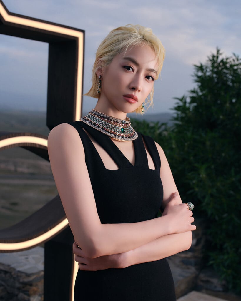 Victoria Song Louis Vuitton Mythica event, Victoria Song car wash skirt Marrakesh, Louis Vuitton High Jewelry Song, Mythica red carpet style