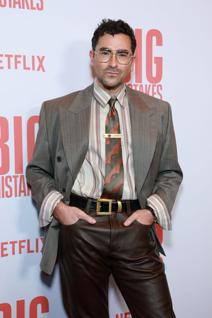 Dan Levy Big Mistakes New York Premiere, Big Mistakes New York Premiere red carpet, Dan Levy Versace Spring 2026, Versace Big Mistakes Premiere, Versace Spring 2026 Dan Levy