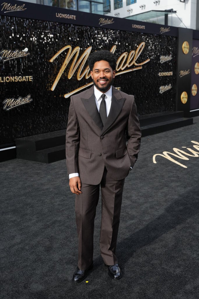 Kelvin Harrison Jr. attends Lionsgate's "Michael" Los Angeles premiere