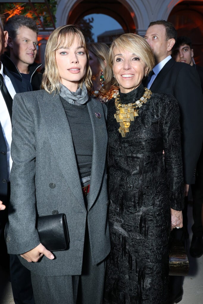 Margot Robbie RH Milan unveiling, Margot Robbie Milan event, RH Milan Gallery unveiling red carpet, Milan event red carpet, Margot Robbie Armani suit Milan, Armani RH Milan unveiling