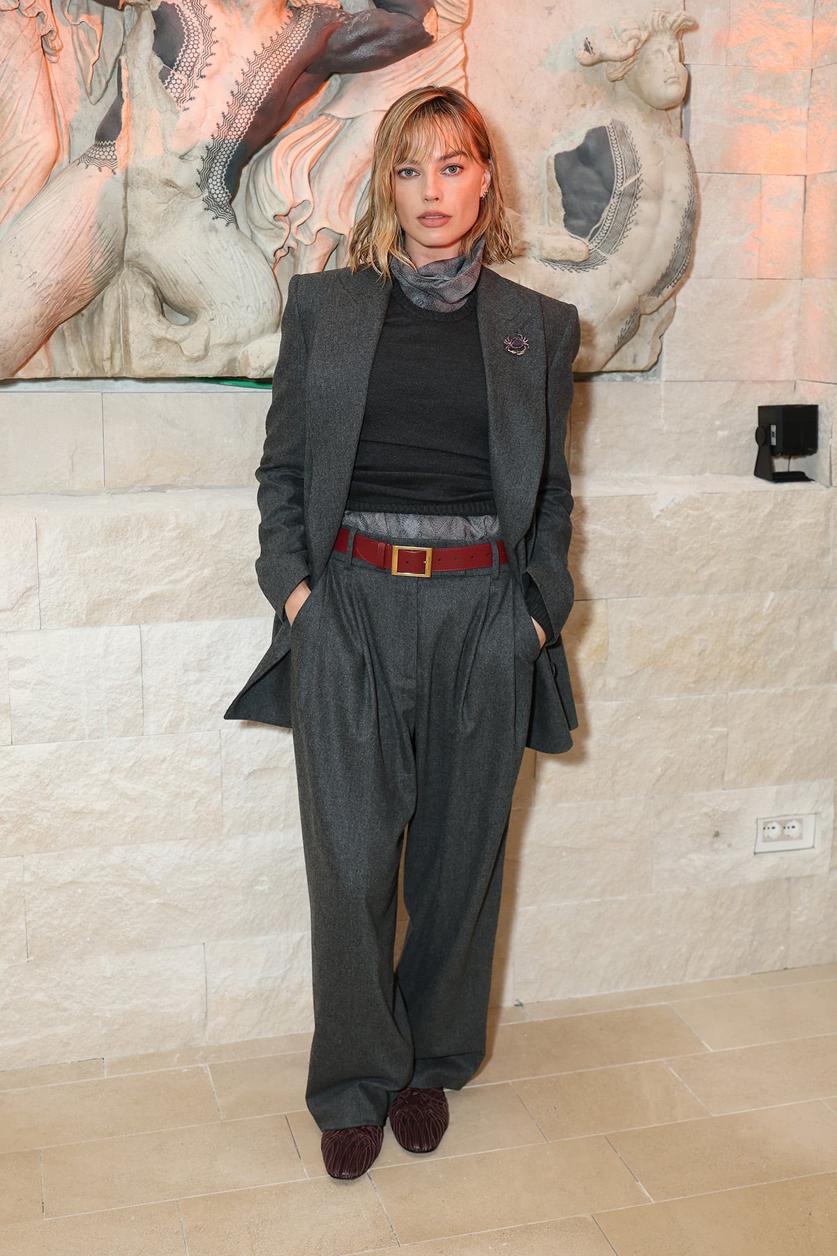 Margot Robbie Borrows From The Boys In Armani Suit