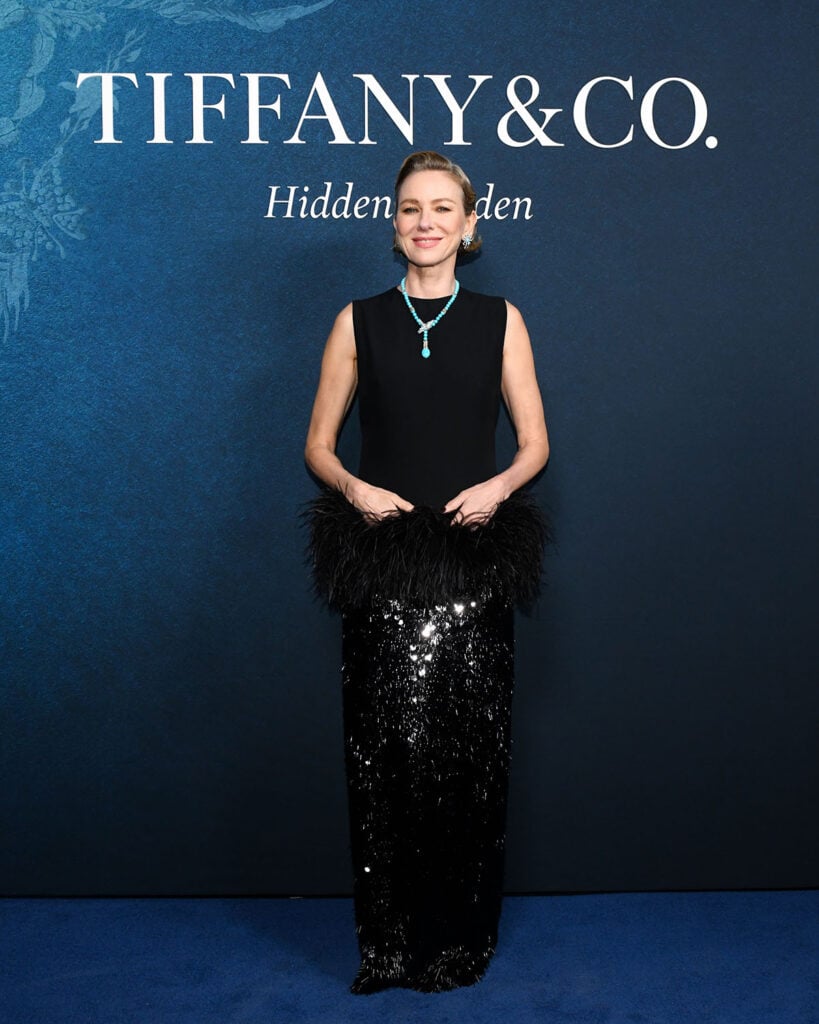 Naomi Watts Tiffany & Co. Blue Book 2026, Tiffany & Co. Hidden Garden red carpet, Taller Marmo Tiffany & Co. event