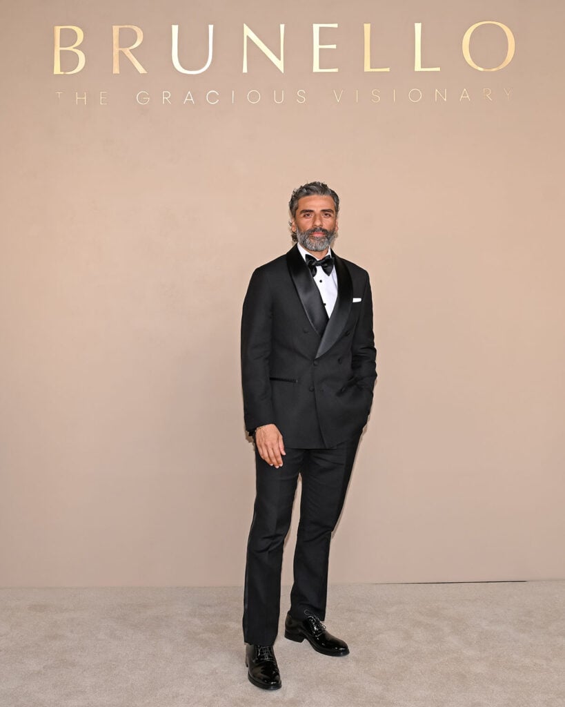 Oscar Isaac Brunello Cucinelli gala screening, Oscar Isaac red carpet tuxedo New York event, Brunello Cucinelli Oscar Isaac tuxedo gala, Brunello Cucinelli gala screening red carpet Oscar Isaac