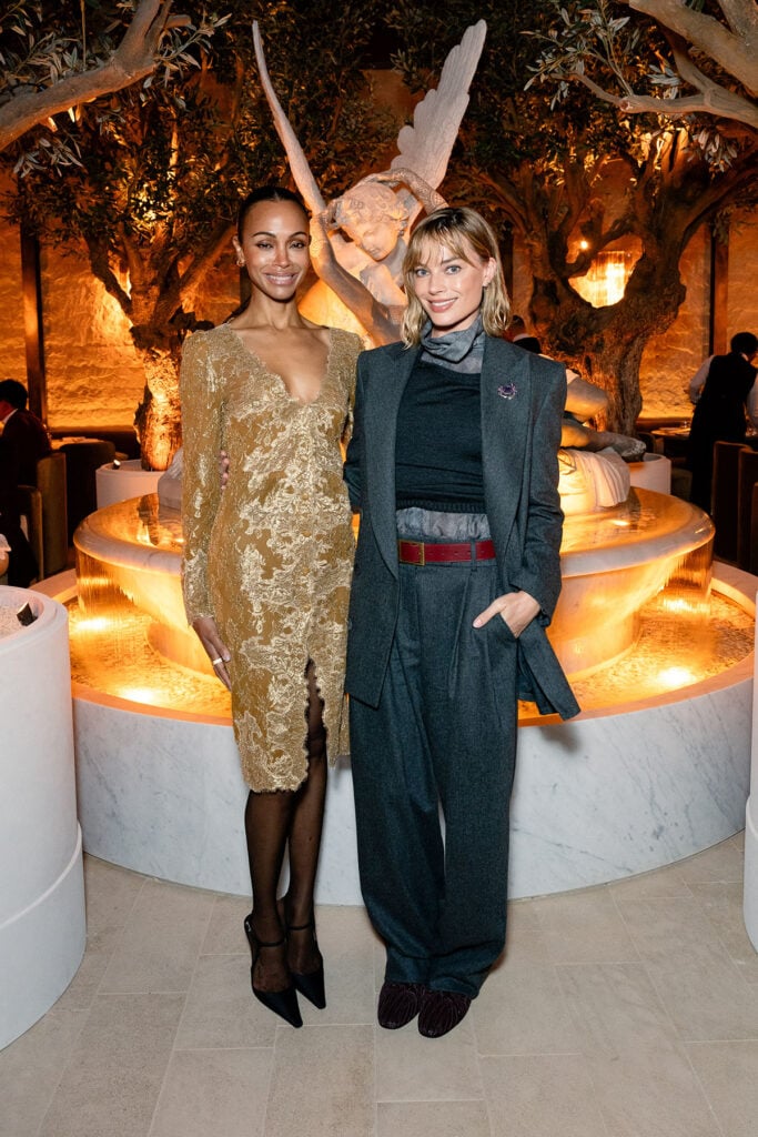 Zoe Saldana RH Milan unveiling, Zoe Saldana Milan event, RH Milan Gallery unveiling red carpet, Milan event red carpet, Zoe Saldana Saint Laurent RH Milan, Saint Laurent RH Milan unveiling Anthony Vaccarello