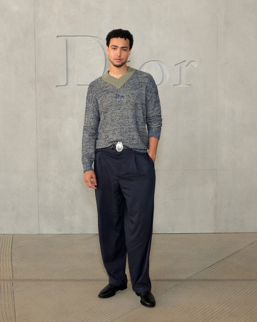 Archie Madekwe attends the Dior Cruise 2027 at Los Angeles County Museum of Art