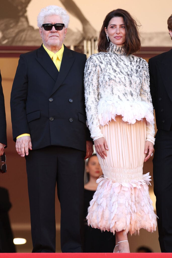 Bárbara Lennie wore Chanel Haute Couture for the Amarga Navidad premiere at Cannes Film Festival alongside Pedro Almodóvar.