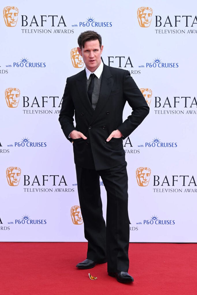Matt Smith wearing Tom Ford by Haider Ackermann at the BAFTA TV Awards in London
