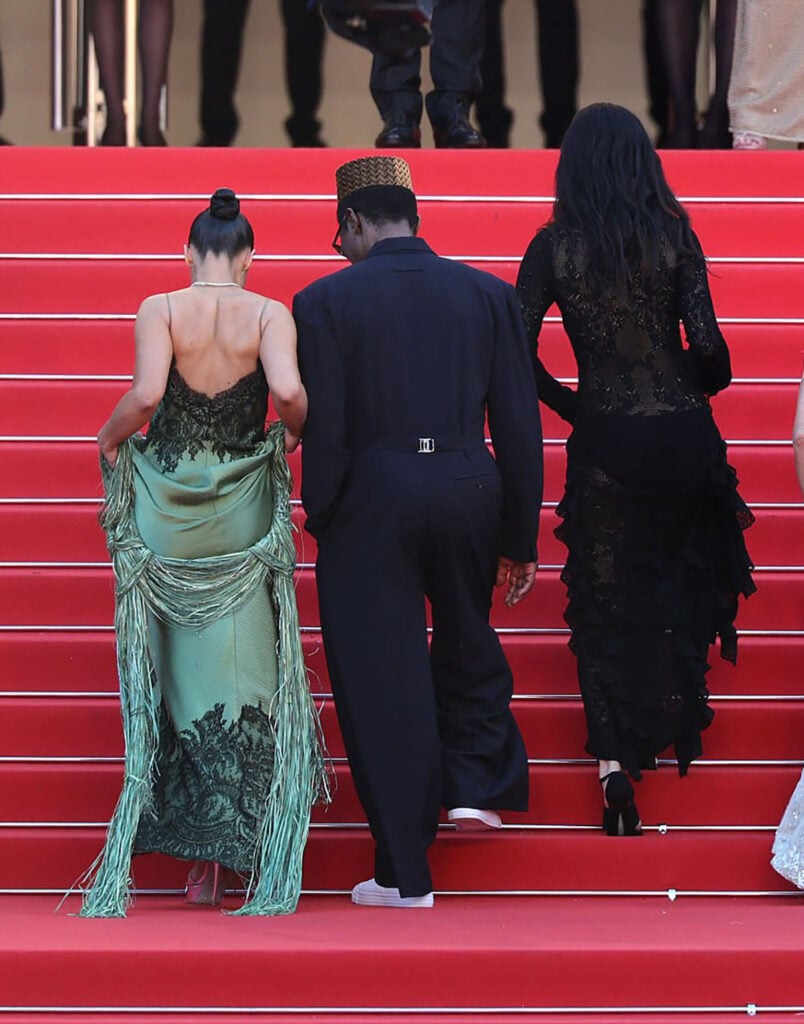 Going up the stairs from the back: Ruth Negga ascended the Cannes Film Festival staircase in Dior Haute Couture by Jonathan Anderson in Cannes, France.