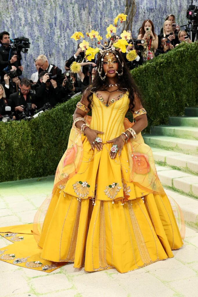SZA in custom Bode with floral headpiece at the 2026 Met Gala
