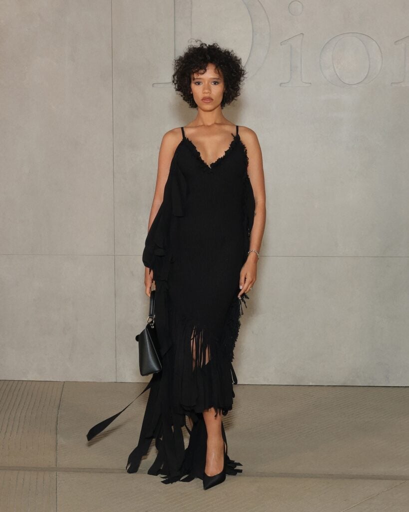 Taylor Russell attends the Dior Cruise 2027 at Los Angeles County Museum of Art 