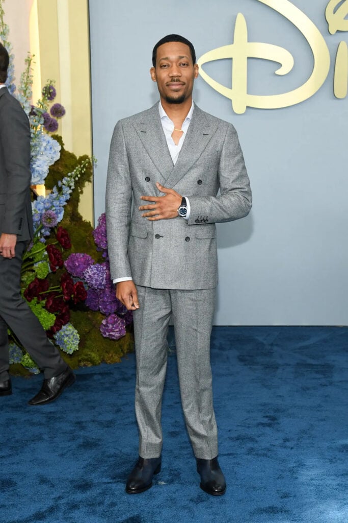 Ashley Walters wearing Louis Vuitton at the Disney Upfront in New York

