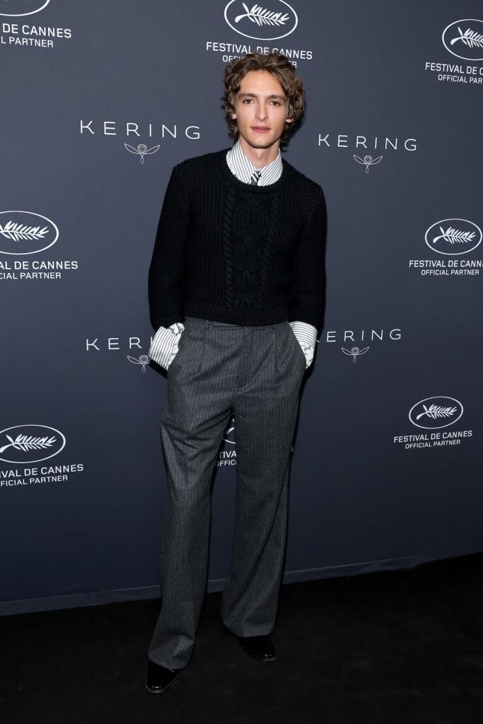 Vassili Schneider wore Saint Laurent knitwear and tailored trousers to Kering’s Women In Motion dinner during Cannes Film Festival.