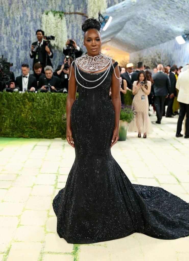 Venus Williams in custom Swarovski with sculptural neckline at the 2026 Met Gala
