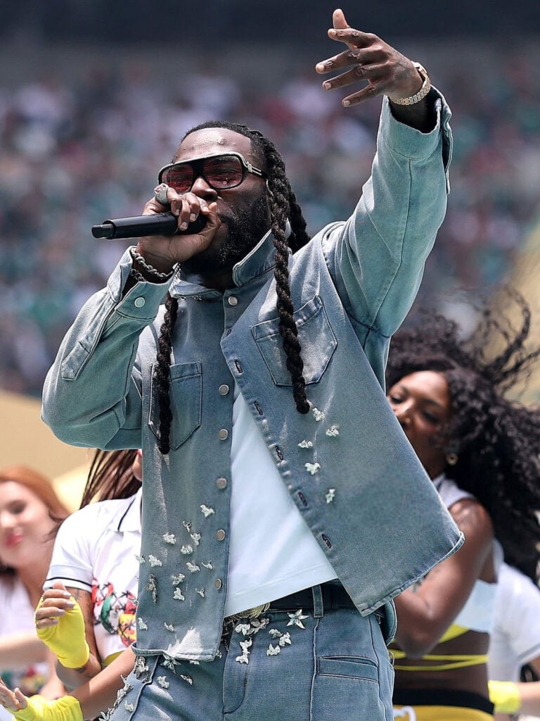 Close up of Burna Boy performs during the Opening Ceremony before the FIFA World Cup 2026 