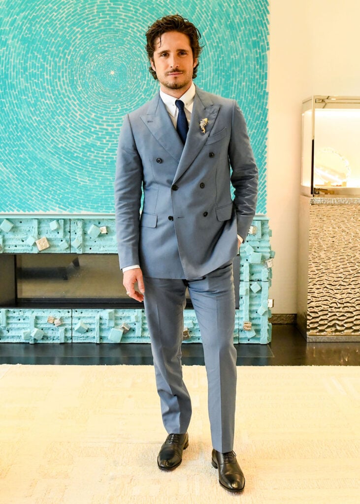 Diego Boneta wearing Caruso at the Killing Castro Tribeca Festival Tiffany & Co. celebration